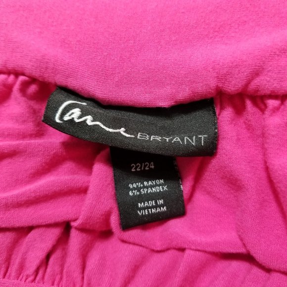 Lane Bryant skirt 22/24 mini elastic pull on waist ruched detailing stretch - Picture 6 of 7